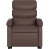 Zvedací polohovací křeslo umělá kůže [3204042] (Barva Hnědá)