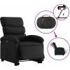 Elektrické zvedací polohovací křeslo umělá kůže [3204054] (Barva Černá)