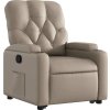 Zvedací polohovací křeslo umělá kůže [3204773] (Barva Krémová)