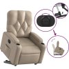 Zvedací polohovací křeslo umělá kůže [3204773] (Barva Krémová)