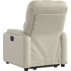 Zvedací polohovací křeslo umělá kůže [3204773] (Barva Krémová)