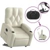 Zvedací polohovací křeslo umělá kůže [3204773] (Barva Krémová)