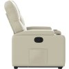 Zvedací polohovací křeslo umělá kůže [3204773] (Barva Krémová)