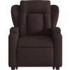 Elektrické zvedací polohovací křeslo textil [3204511] (Barva Tmavě hnědá)