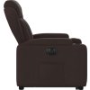 Elektrické zvedací polohovací křeslo textil [3204511] (Barva Tmavě hnědá)