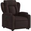 Elektrické zvedací polohovací křeslo textil [3204511] (Barva Tmavě hnědá)