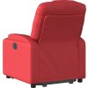 Elektrické zvedací polohovací křeslo umělá kůže [3204449] (Barva Červená)