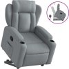 Zvedací polohovací křeslo textil [3204482] (Barva Světle šedá)