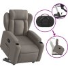 Zvedací polohovací křeslo textil [3204482] (Barva Světle šedá)