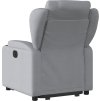 Zvedací polohovací křeslo textil [3204482] (Barva Světle šedá)