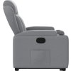Zvedací polohovací křeslo textil [3204482] (Barva Světle šedá)