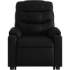 Zvedací masážní polohovací křeslo umělá kůže [3206606] (Barva Černá)