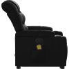 Zvedací masážní polohovací křeslo umělá kůže [3206606] (Barva Černá)
