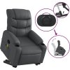 Zvedací masážní polohovací křeslo umělá kůže [3206606] (Barva Černá)