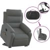 Zvedací masážní polohovací křeslo textil [3204993] (Barva Tmavě šedá)