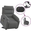 Zvedací masážní polohovací křeslo textil [3204993] (Barva Tmavě šedá)