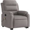 Zvedací masážní polohovací křeslo textil [3204993] (Barva Tmavě šedá)
