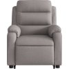 Zvedací masážní polohovací křeslo textil [3204993] (Barva Tmavě šedá)