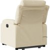 Elektrické zvedací masážní polohovací křeslo textil [3205025] (Barva Krémová)