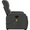 Zvedací masážní polohovací křeslo tkanina z mikrovlákna [3204939] (Barva Černá)