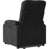 Zvedací masážní polohovací křeslo tkanina z mikrovlákna [3204939] (Barva Černá)