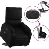 Elektrické zvedací masážní polohovací křeslo umělá kůže [3204907] (Barva Černá)
