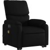 Elektrické zvedací masážní polohovací křeslo umělá kůže [3204907] (Barva Černá)