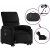 Elektrické zvedací masážní polohovací křeslo umělá kůže [3204907] (Barva Černá)
