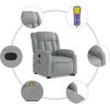 Zvedací masážní polohovací křeslo textil [3205328] (Barva Světle šedá)