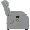 Zvedací masážní polohovací křeslo textil [3205328] (Barva Světle šedá)