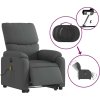 Elektrické zvedací masážní polohovací křeslo textil [3204861] (Barva Tmavě šedá)