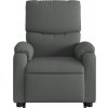 Elektrické zvedací masážní polohovací křeslo textil [3204861] (Barva Tmavě šedá)