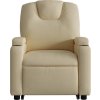 Elektrické zvedací masážní polohovací křeslo textil [3204413] (Barva Krémová)