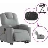 Elektrické zvedací masážní polohovací křeslo textil [3204413] (Barva Krémová)