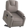 Elektrické zvedací masážní polohovací křeslo textil [3204413] (Barva Krémová)