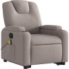 Elektrické zvedací masážní polohovací křeslo textil [3204413] (Barva Krémová)
