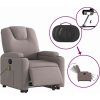 Elektrické zvedací masážní polohovací křeslo textil [3204413] (Barva Krémová)