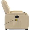 Elektrické zvedací masážní polohovací křeslo textil [3204413] (Barva Krémová)
