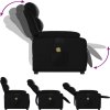 Elektrické zvedací masážní polohovací křeslo umělá kůže [3205063] (Barva Černá)