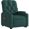 Elektrické zvedací masážní polohovací křeslo textil [3204752] (Barva Tmavě zelená)
