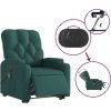 Elektrické zvedací masážní polohovací křeslo textil [3204752] (Barva Tmavě zelená)