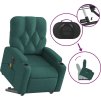 Elektrické zvedací masážní polohovací křeslo textil [3204752] (Barva Tmavě zelená)