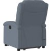 Zvedací masážní polohovací křeslo samet [3204312] (Barva Tmavě šedá)