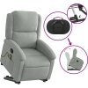 Zvedací masážní polohovací křeslo samet [3204312] (Barva Tmavě šedá)