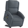 Zvedací masážní polohovací křeslo samet [3204312] (Barva Tmavě šedá)