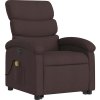 Zvedací masážní polohovací křeslo textil [3203995] (Barva Tmavě hnědá)