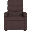 Zvedací masážní polohovací křeslo textil [3203995] (Barva Tmavě hnědá)