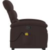 Zvedací masážní polohovací křeslo textil [3203995] (Barva Tmavě hnědá)
