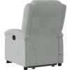 Elektrické zvedací masážní polohovací křeslo samet [3204333] (Barva Světle šedá)