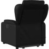 Zvedací masážní polohovací křeslo umělá kůže [3204551] (Barva Černá)